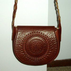 Forever 21 Boho Tooled Hippie Crossbody Purse Bag
